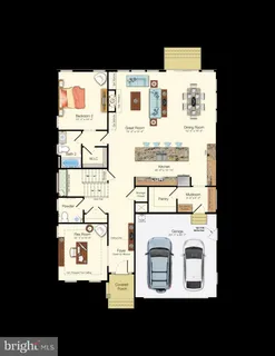 a picture of a bench in front of a window