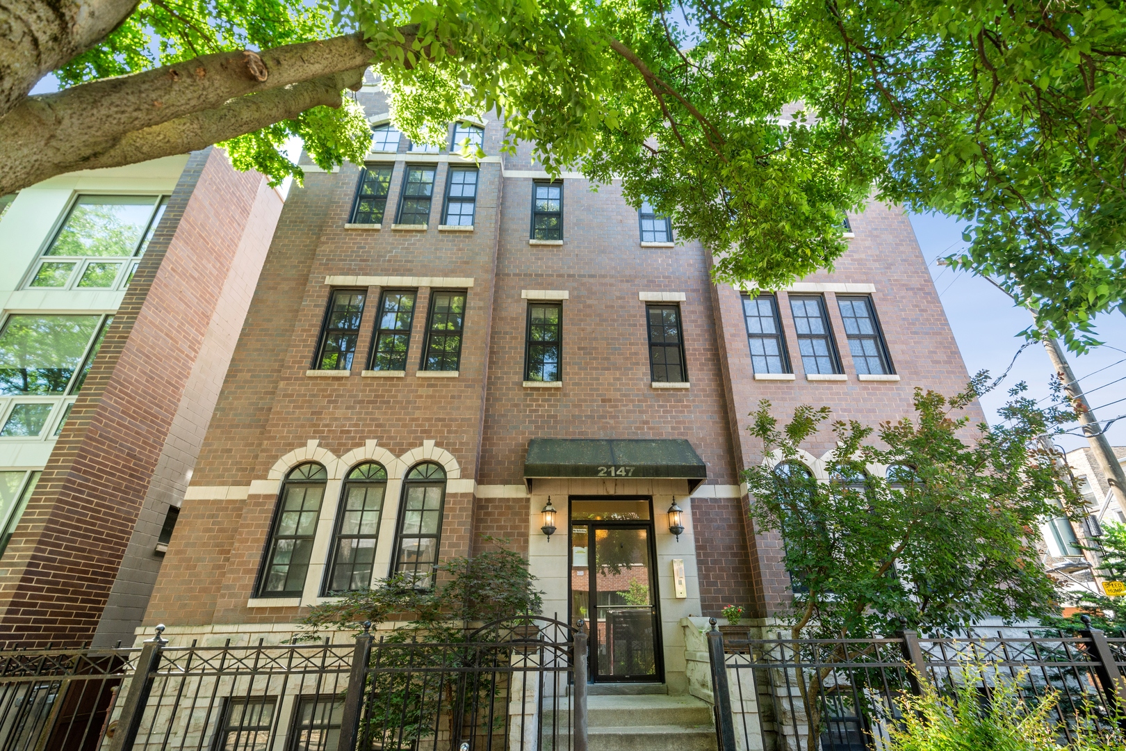 a front view of a house