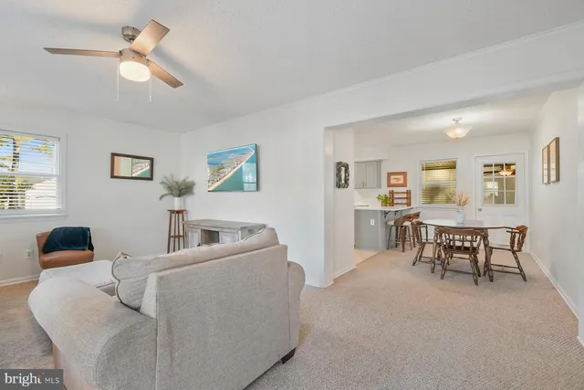 a living room with furniture and a chair