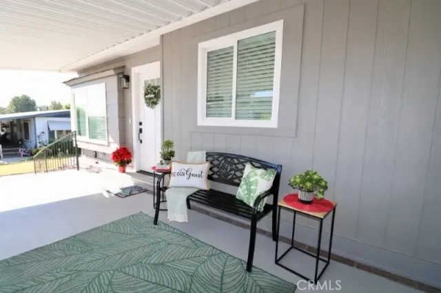 a outdoor space with furniture