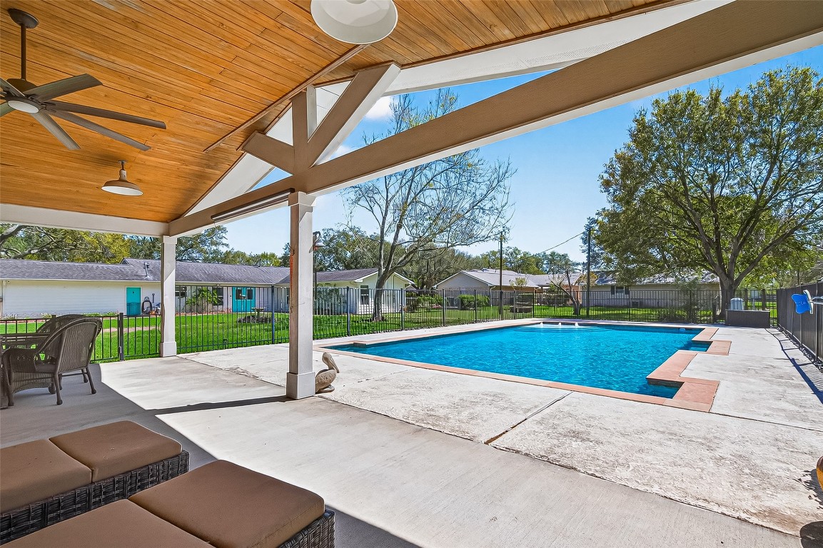 2816 David Street Rosenberg, TX 77471 - Photo 27 of 45 Covered Backyard Dream Patio overlooking gorgeous pool and yard