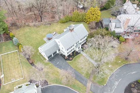 an aerial view of multiple house