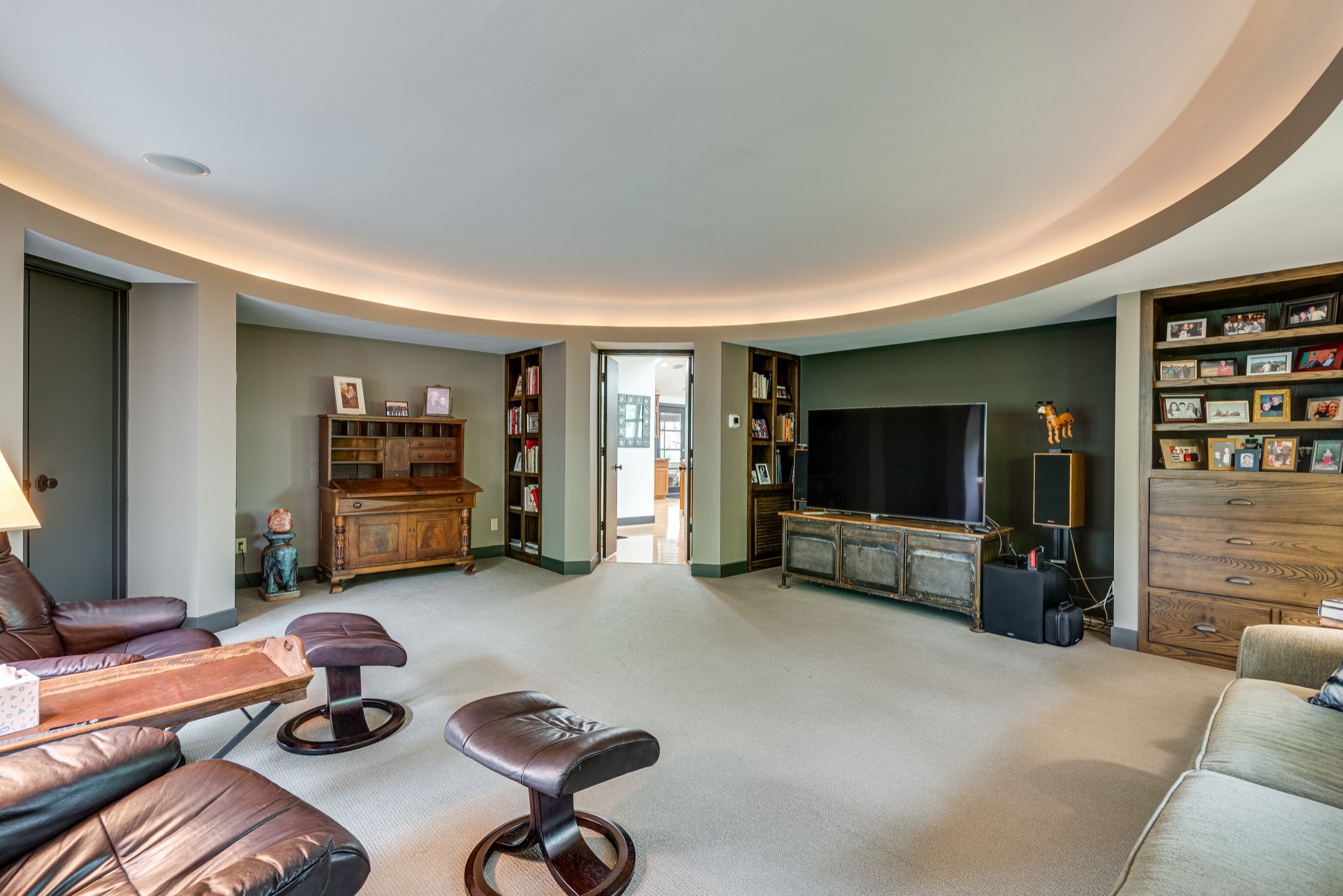 1003 Overton Lea Road Nashville, TN 37220 - Photo 25 of 45 Another view of the Media room shows beautiful built-in cabinetry and plenty of room for family and friends to be entertained.