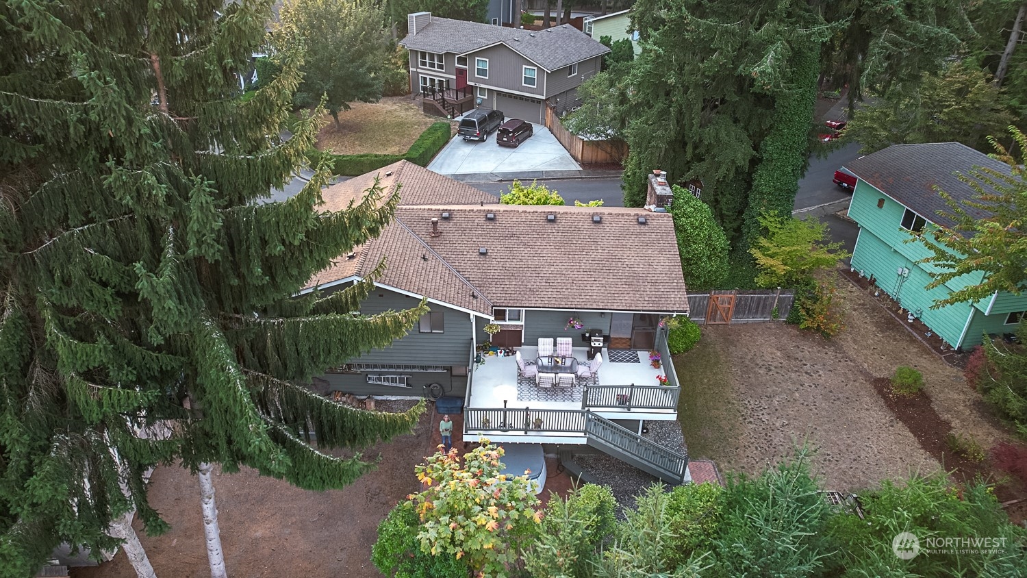 18434 129th Lane Northeast Bothell, WA 98011 - Photo 25 of 33 an aerial view of a house with garden space and street view