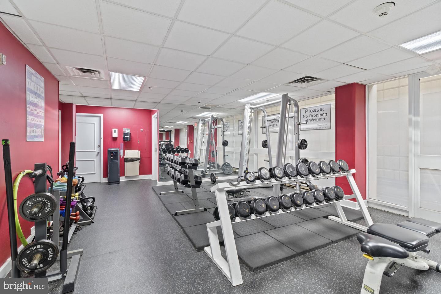 2001 Hamilton Street, Unit 1221 Philadelphia, PA 19130 - Photo 22 of 27 a view of a room with gym equipment