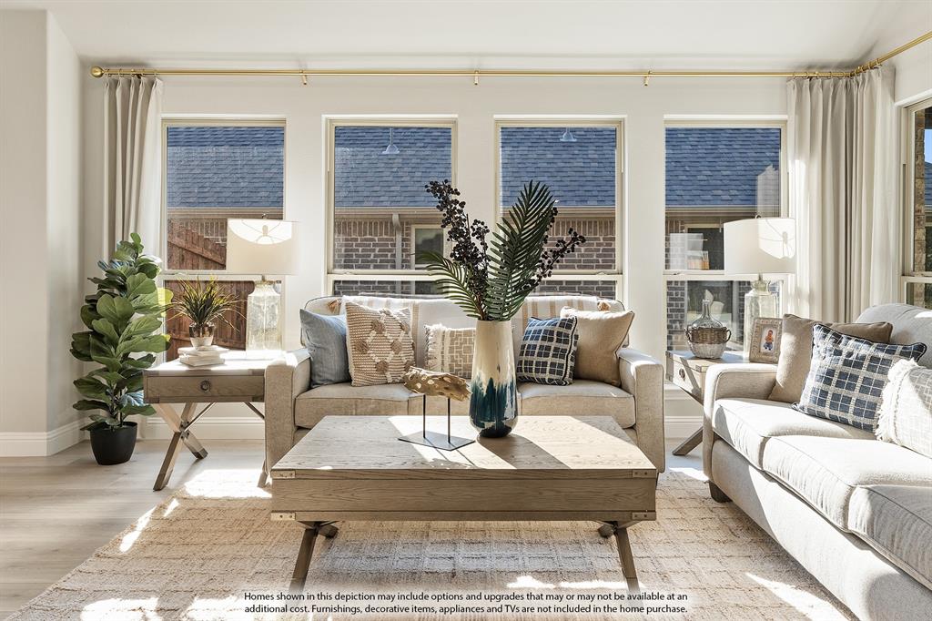 14550 Lovelace Street Pilot Point, TX 76258 - Photo 15 of 23 a living room with furniture large window and wooden floor