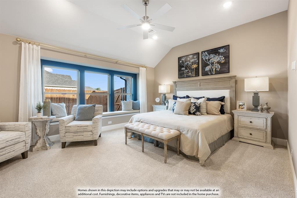 14550 Lovelace Street Pilot Point, TX 76258 - Photo 17 of 23 a bedroom with a bed and a large window