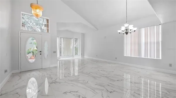 a view of staircase with white walls and white walls