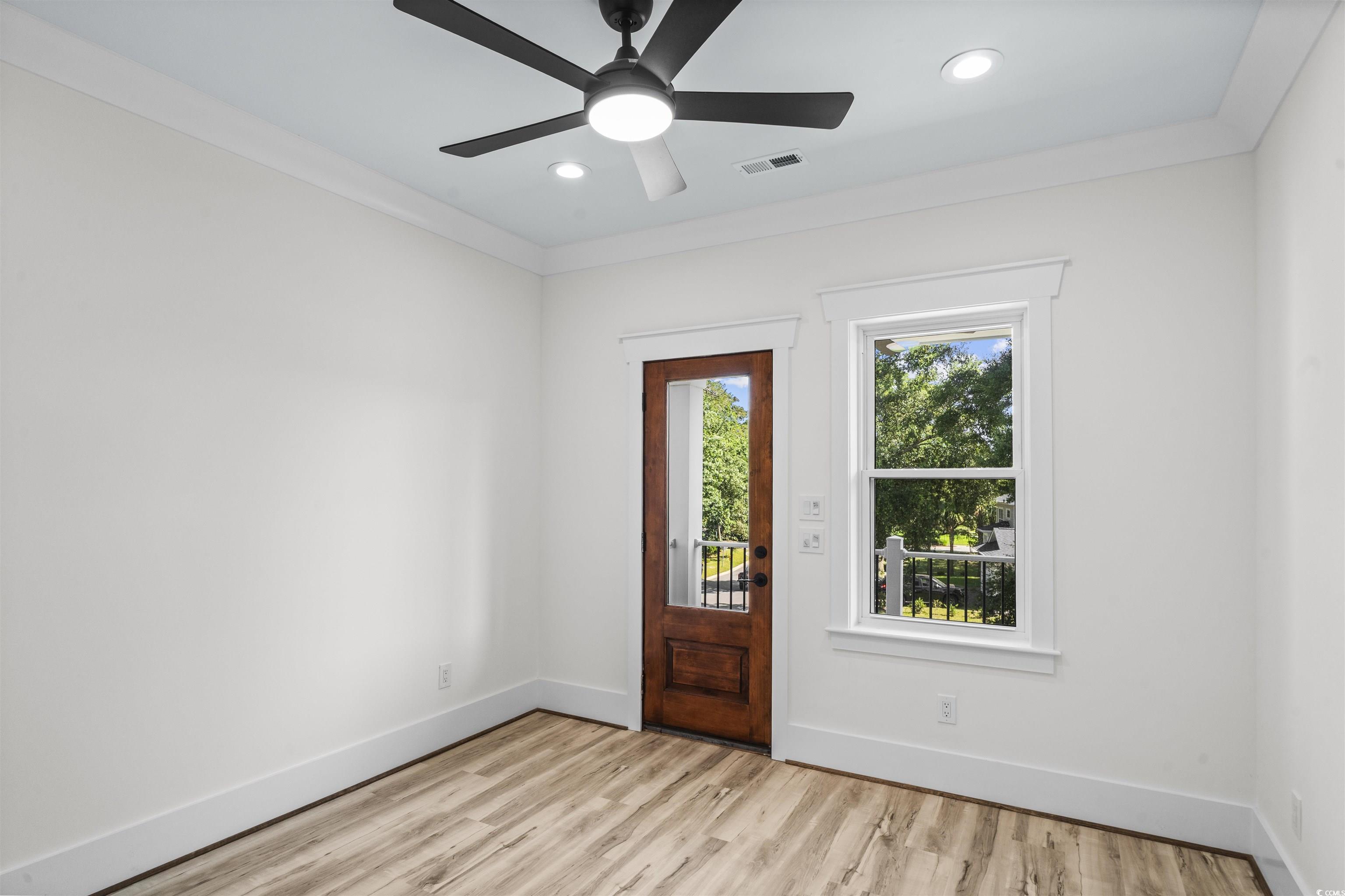 1017 Hyatt Pond Road North Myrtle Beach, SC 29582 - Photo 20 of 39 Bedroom featuring light wood finished floors, recessed lighting, and a ceiling fan
