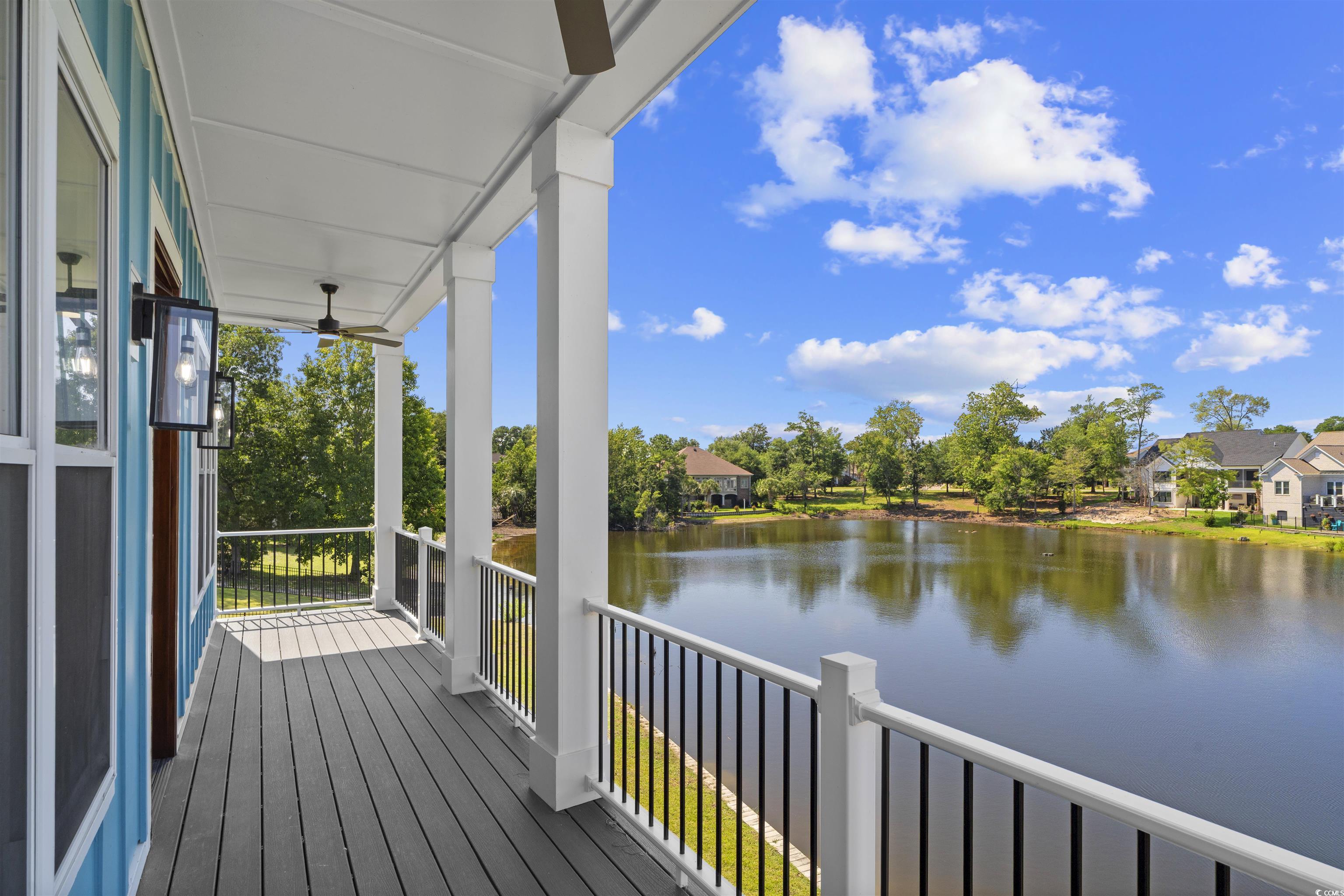 1017 Hyatt Pond Road North Myrtle Beach, SC 29582 - Photo 30 of 39 Back Porch terrace with a water view