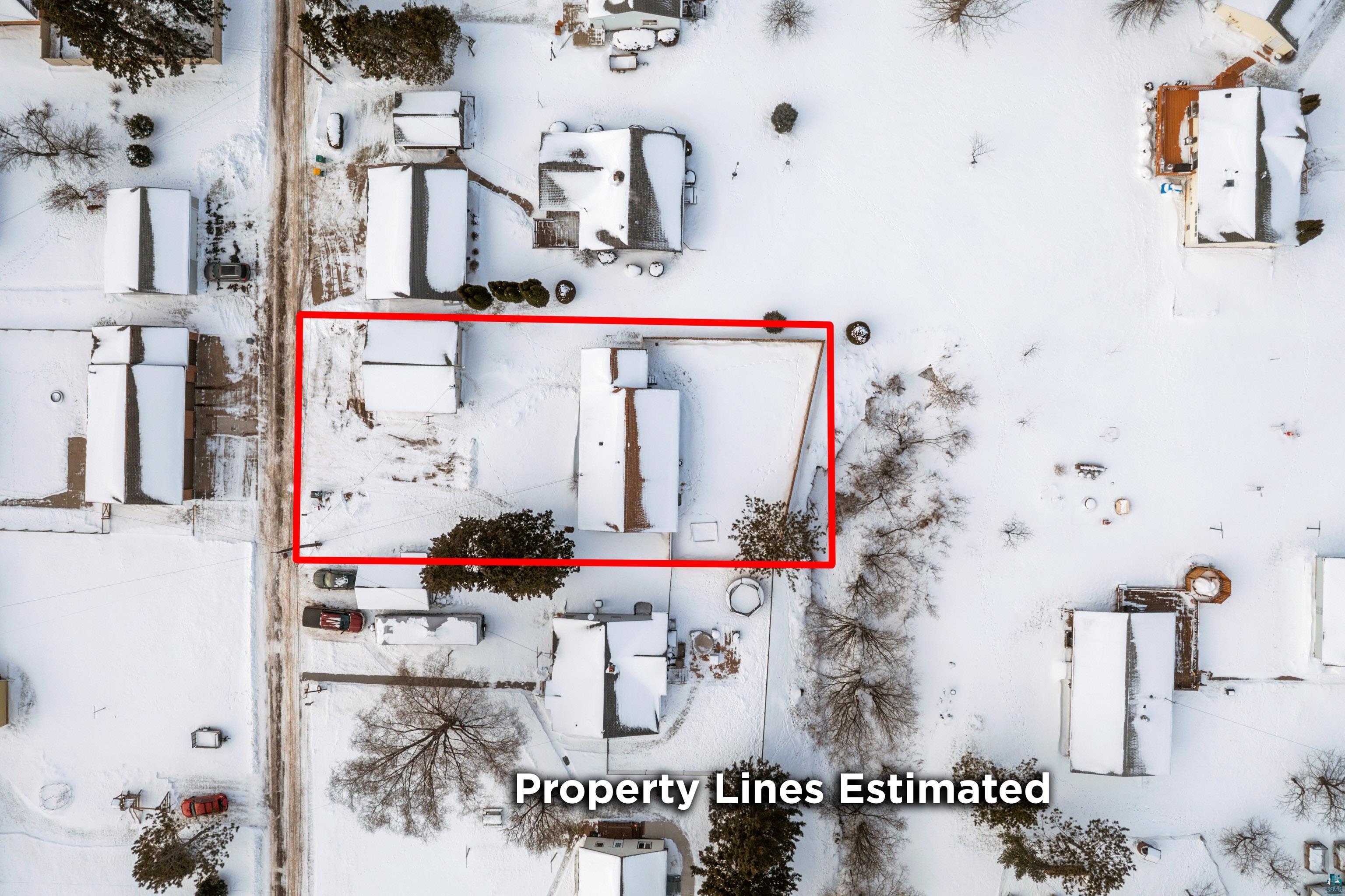 524 14th Avenue Two Harbors, MN 55616 - Photo 36 of 36 Aerial view of property's location featuring property parcel outlined
