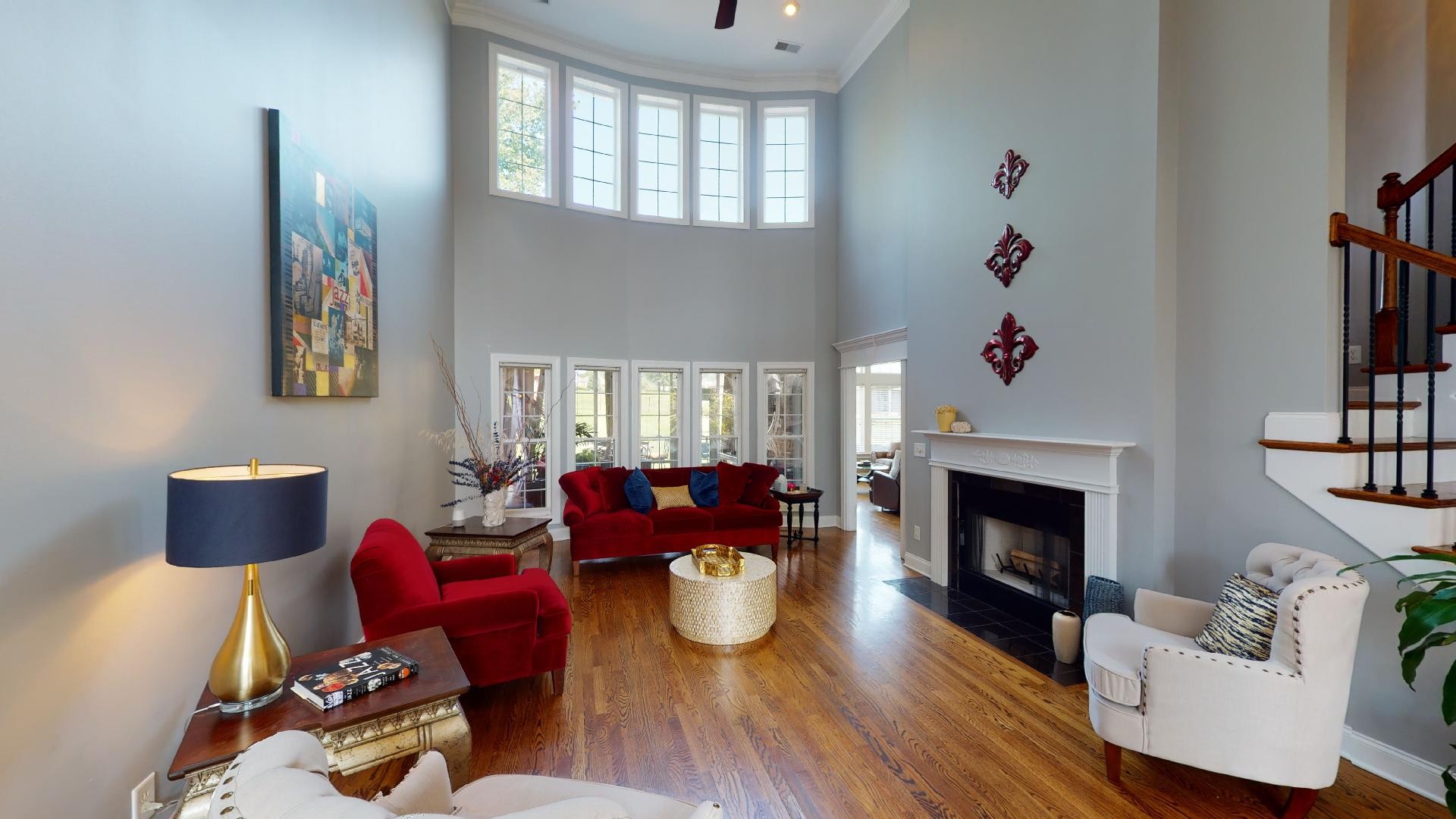 420 Ridgecrest Lane Lebanon, TN 37087 - Photo 2 of 29 a living room with furniture and a fireplace