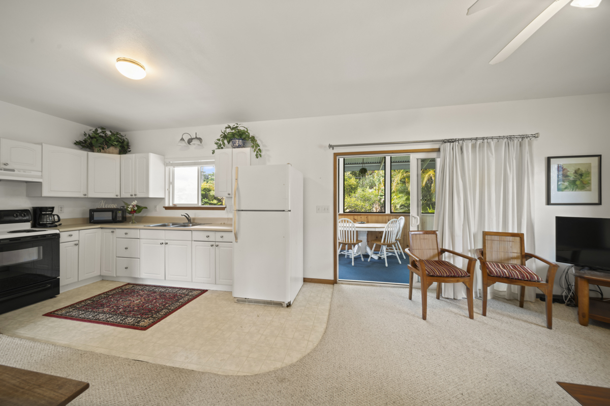 1808 Waianuenue Avenue Hilo, HI 96720 - Photo 24 of 30 a kitchen with granite countertop furniture and a fireplace