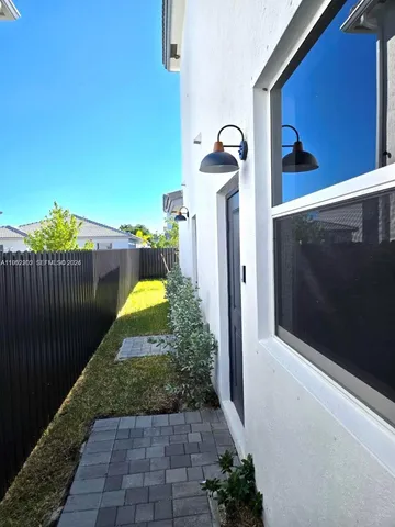 a view of a door of the house