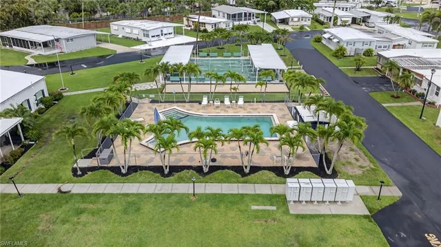 an aerial view of multiple house