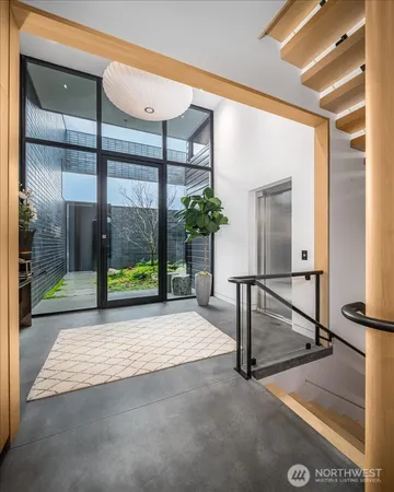 a view of entryway with a potted plant
