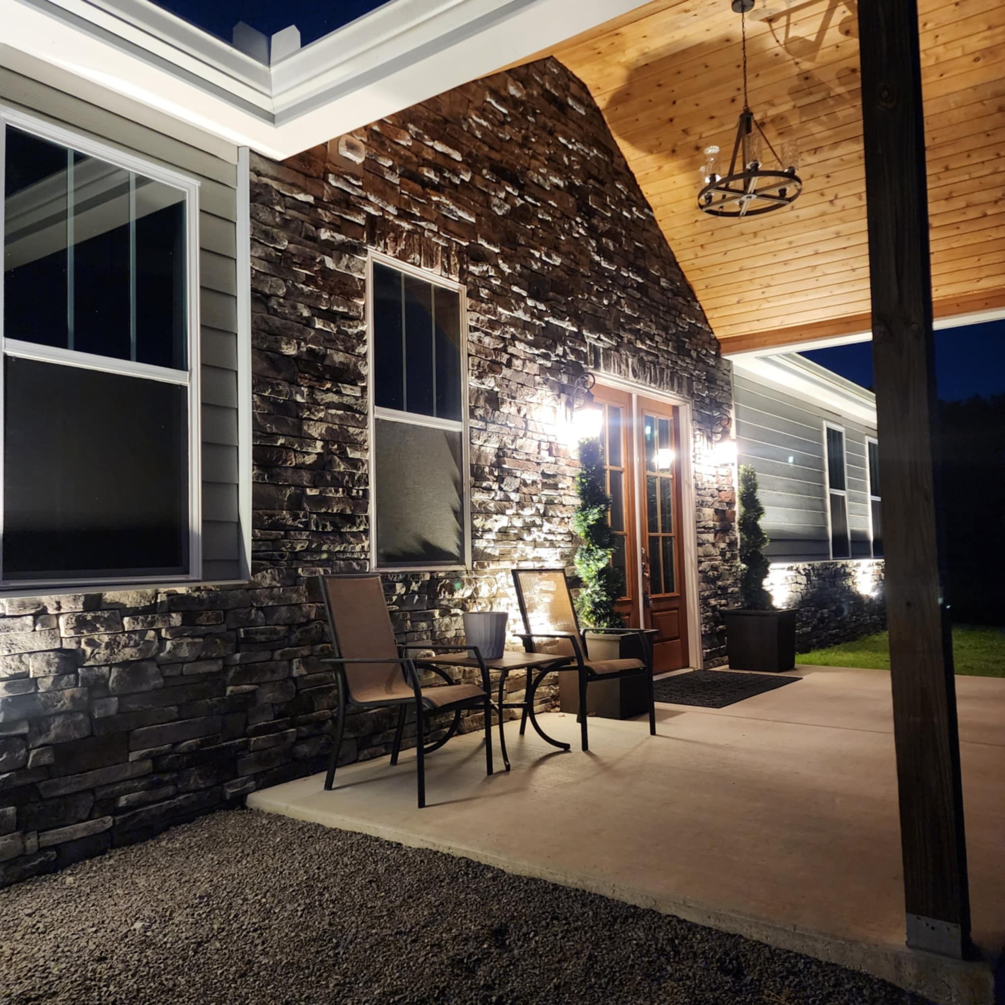 a view of a lobby with chair and tables