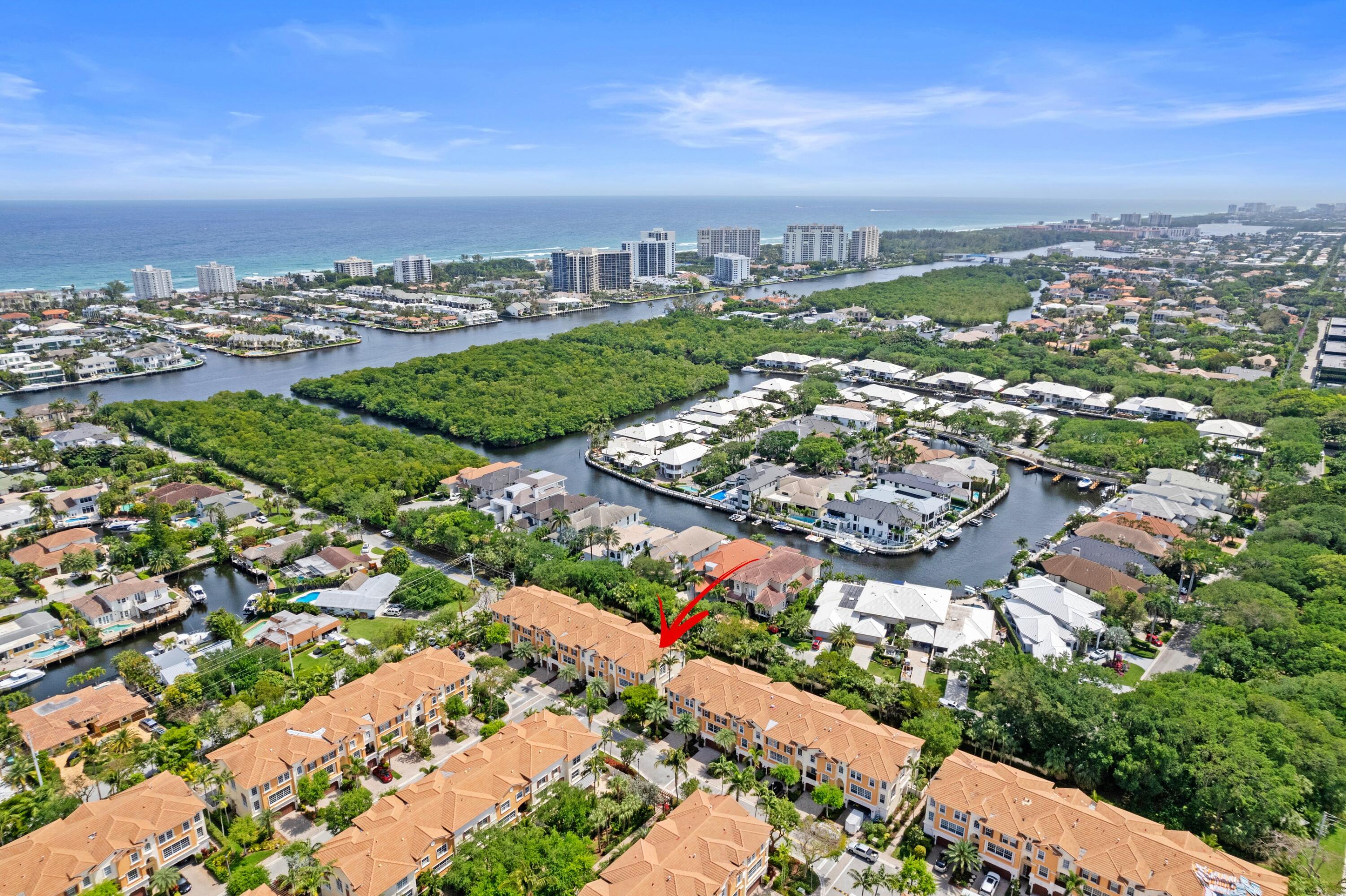 648 Northeast Francesca Lane Boca Raton, FL 33487 - Photo 36 of 40 an aerial view of a city with lots of residential buildings