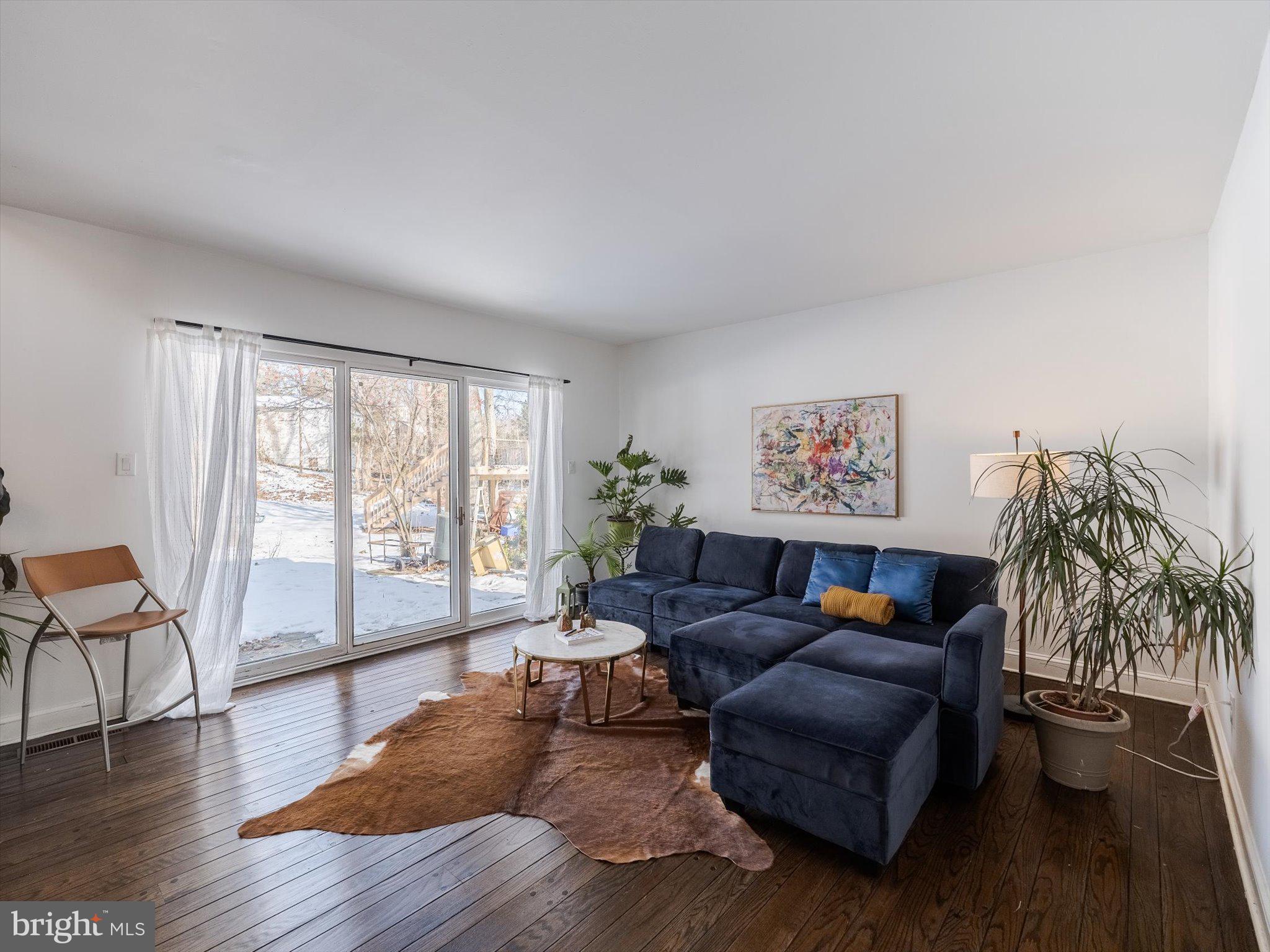 919 Laburnum Lane Wyncote, PA 19095 - Photo 3 of 43 a living room with furniture and a large window with wooden floor