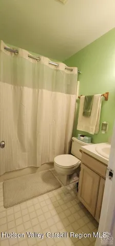 a white toilet sitting next to a shower curtain