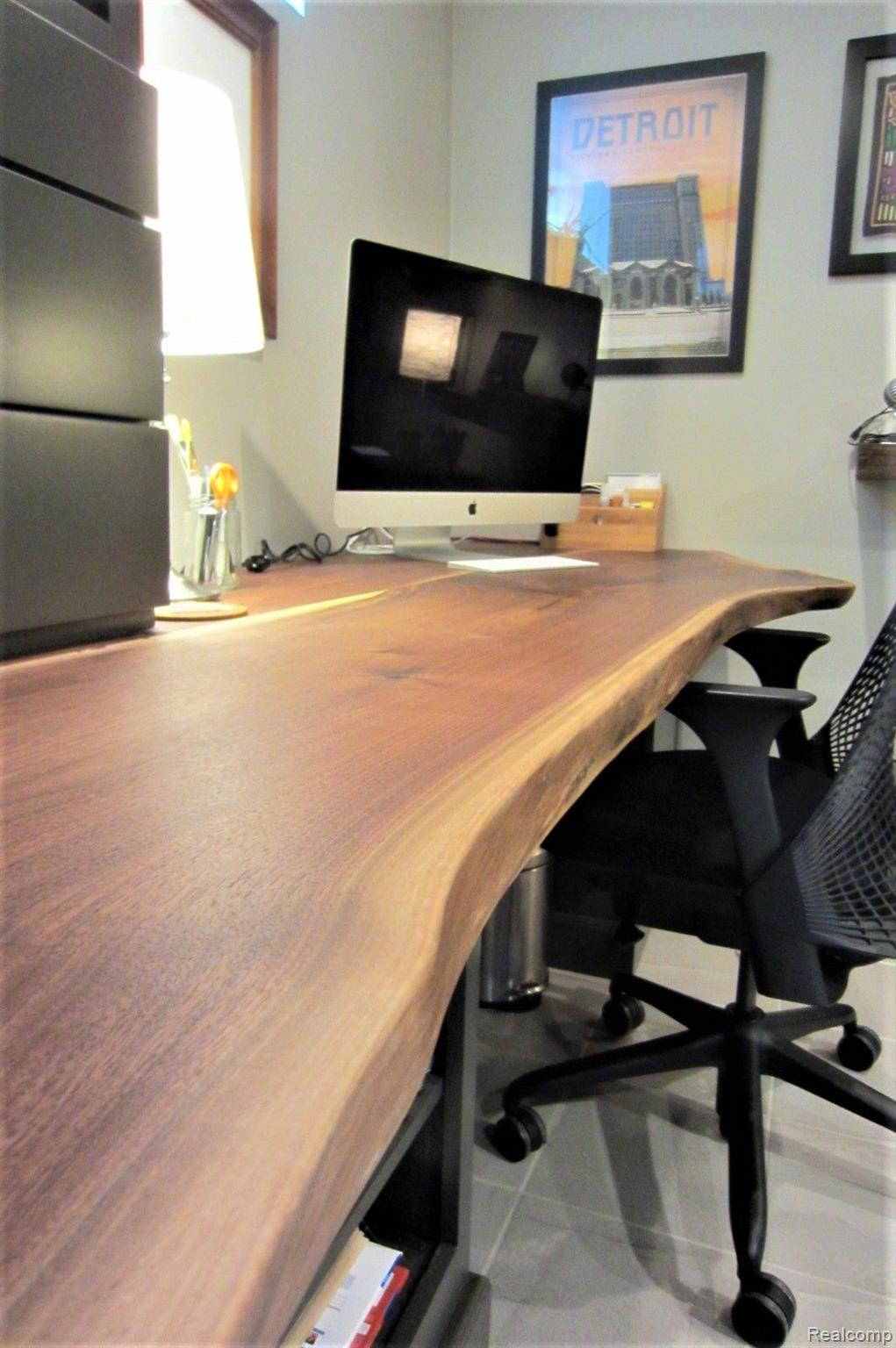 2737 Manchester Road Birmingham, MI 48009 - Photo 33 of 42 Walnut desktop with live edge is approx 2" thick