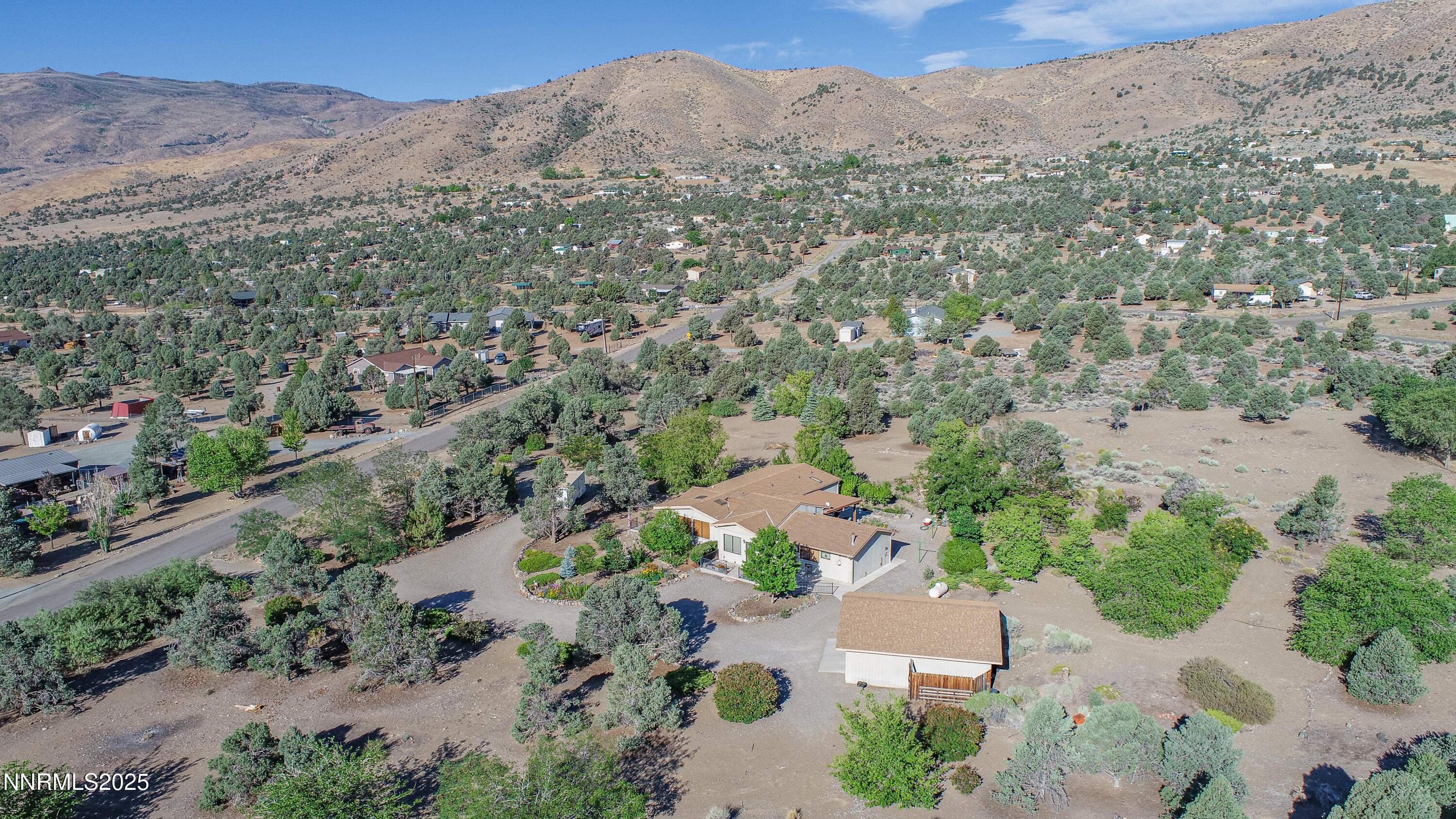 3670 Pine Nut Way Topaz Ranch Estates, NV 89444 - Photo 58 of 74 an aerial view of a city with lots of residential buildings