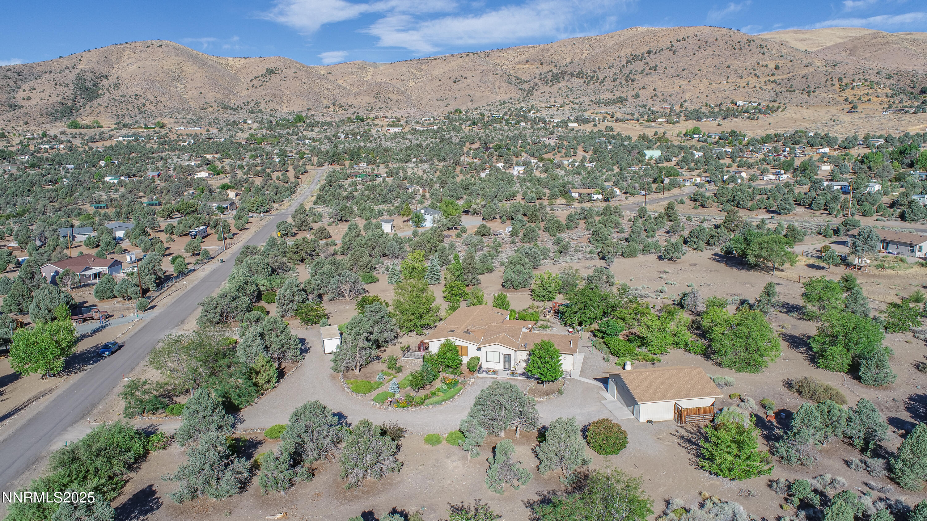 3670 Pine Nut Way Topaz Ranch Estates, NV 89444 - Photo 59 of 74 an aerial view of a houses with a street