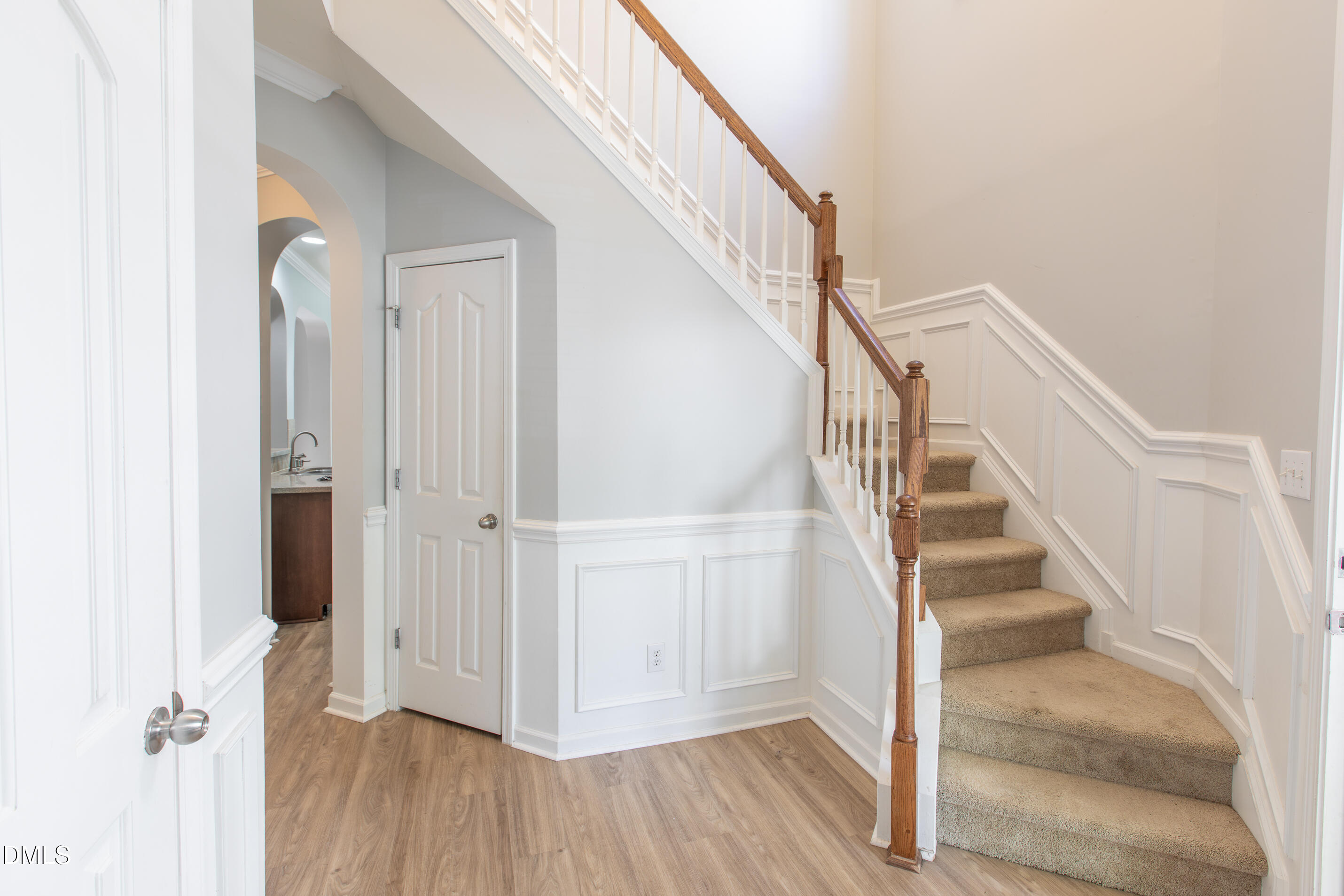 8006 Morrell Lane Durham, NC 27713 - Photo 6 of 38 a view of entryway with wooden floor