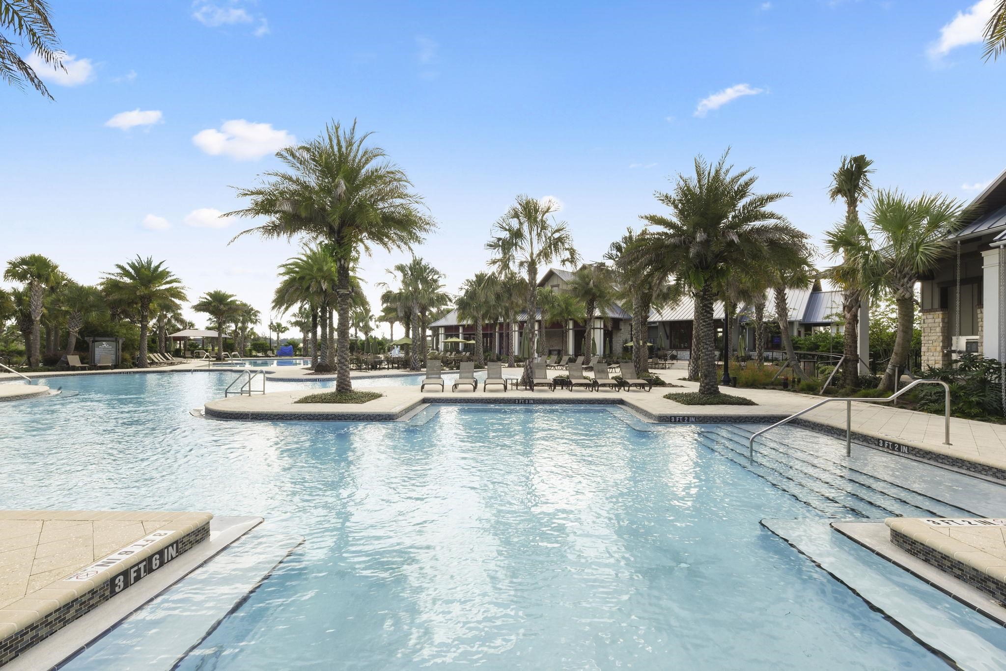 32 Martha Ct. St. Augustine, FL 32092 - Photo 27 of 36 a view of swimming pool with outdoor seating and plants