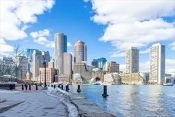 a view of a city with tall buildings