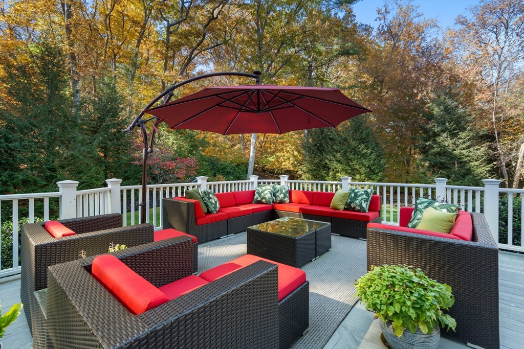 55 Radcliffe Road Weston, MA 02493 - Photo 32 of 38 a view of balcony with wooden floor and outdoor seating
