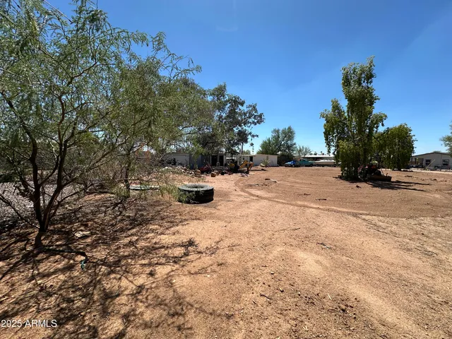 a view of the backyard of the house