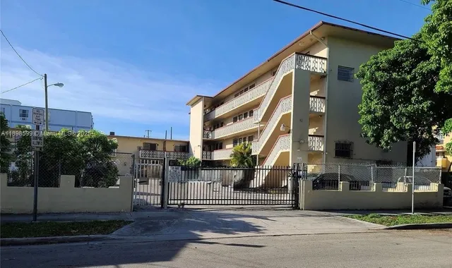 a front view of a building