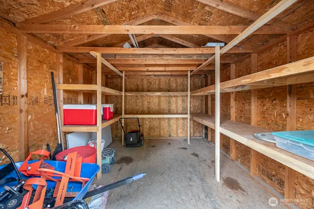 a view of store room with racks