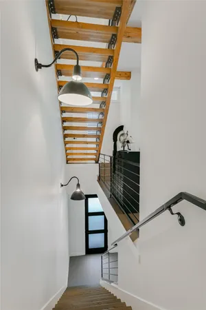 a view of entryway with wooden floor