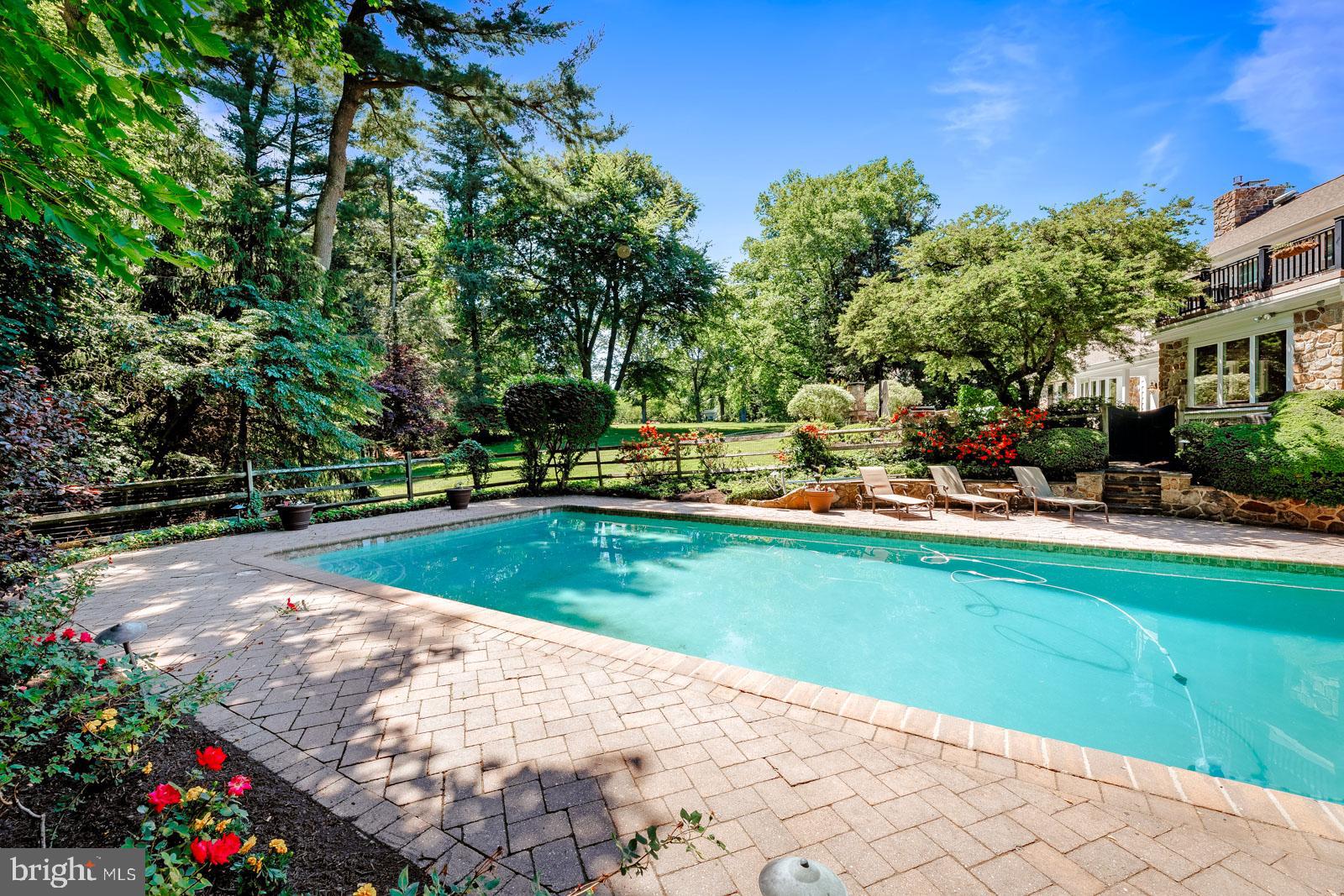 1700 Old Welsh Road Huntingdon Valley, PA 19006 - Photo 66 of 105 a view of a swimming pool with a garden
