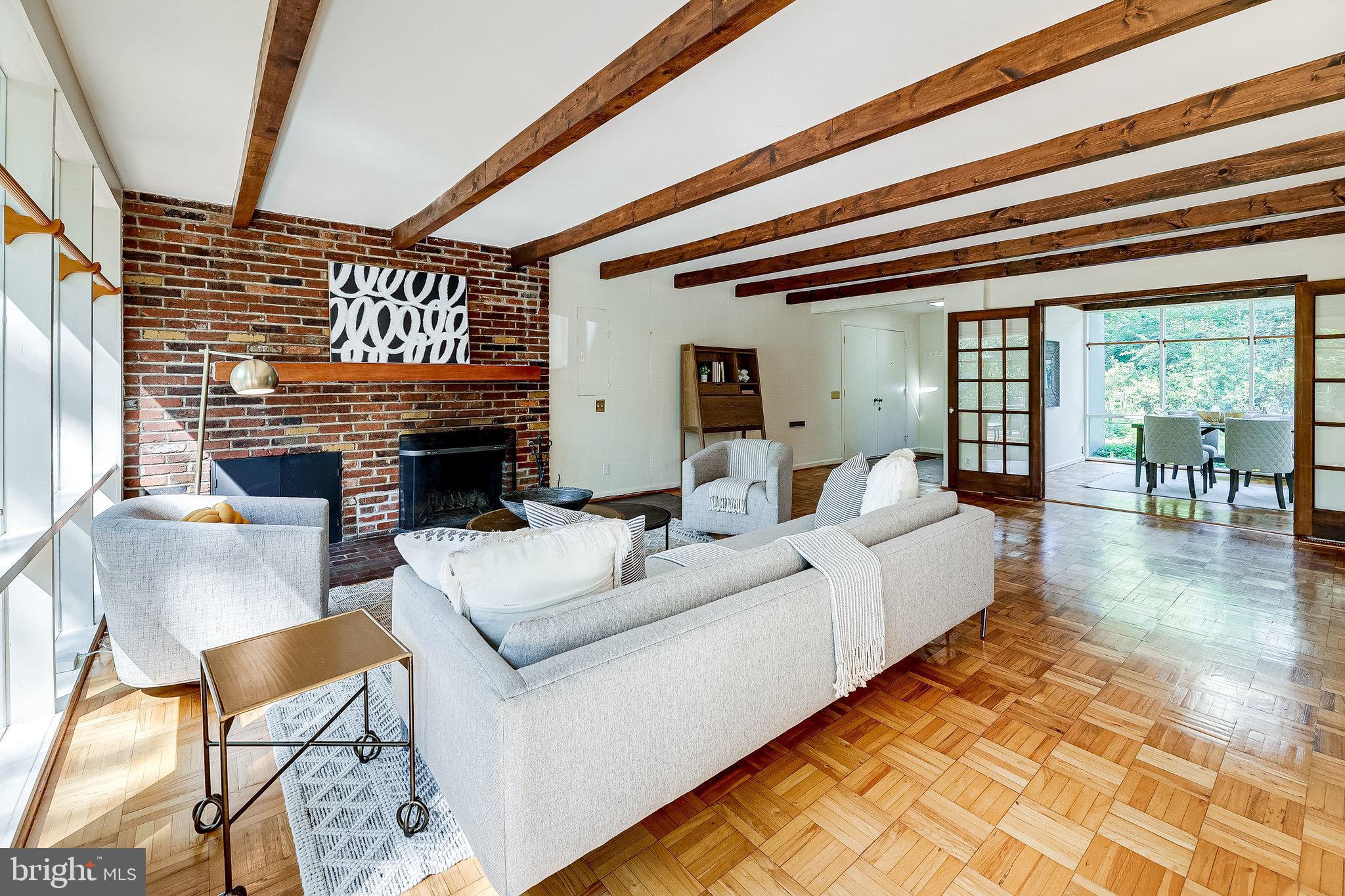 1952 Marthas Road Alexandria, VA 22307 - Photo 5 of 32 Wood burning fireplace and original parquet floors