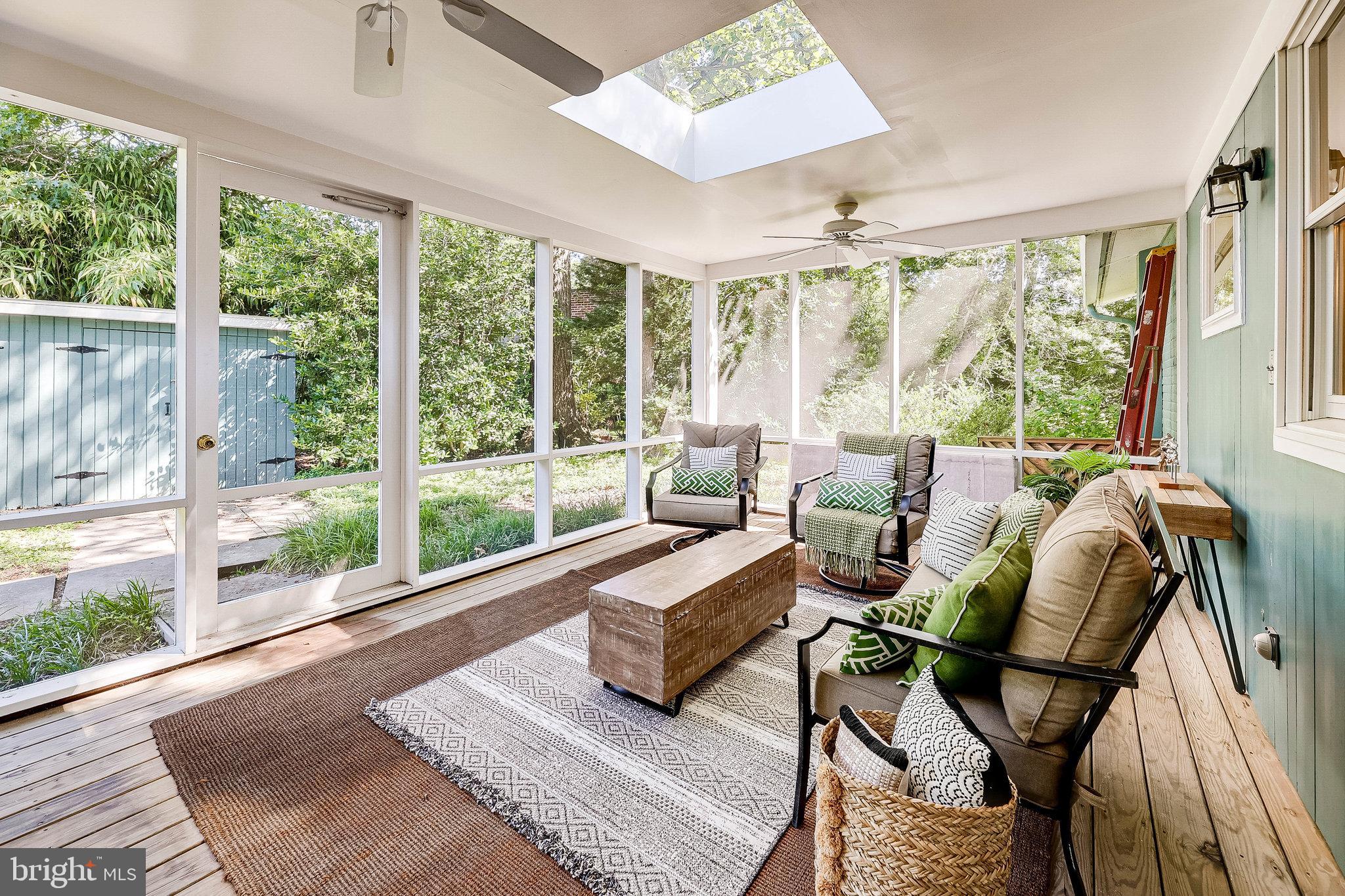 1952 Marthas Road Alexandria, VA 22307 - Photo 8 of 32 Porch has skylight and ceiling fans