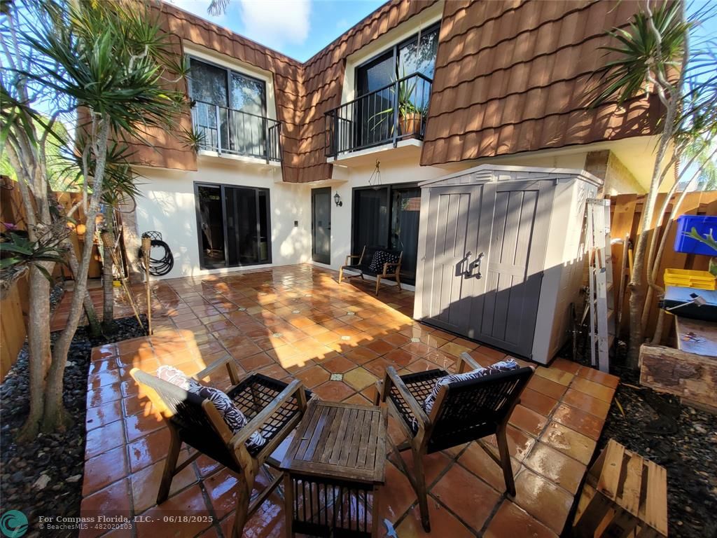 Private patio perfect for morning coffee or evening dining with friends!