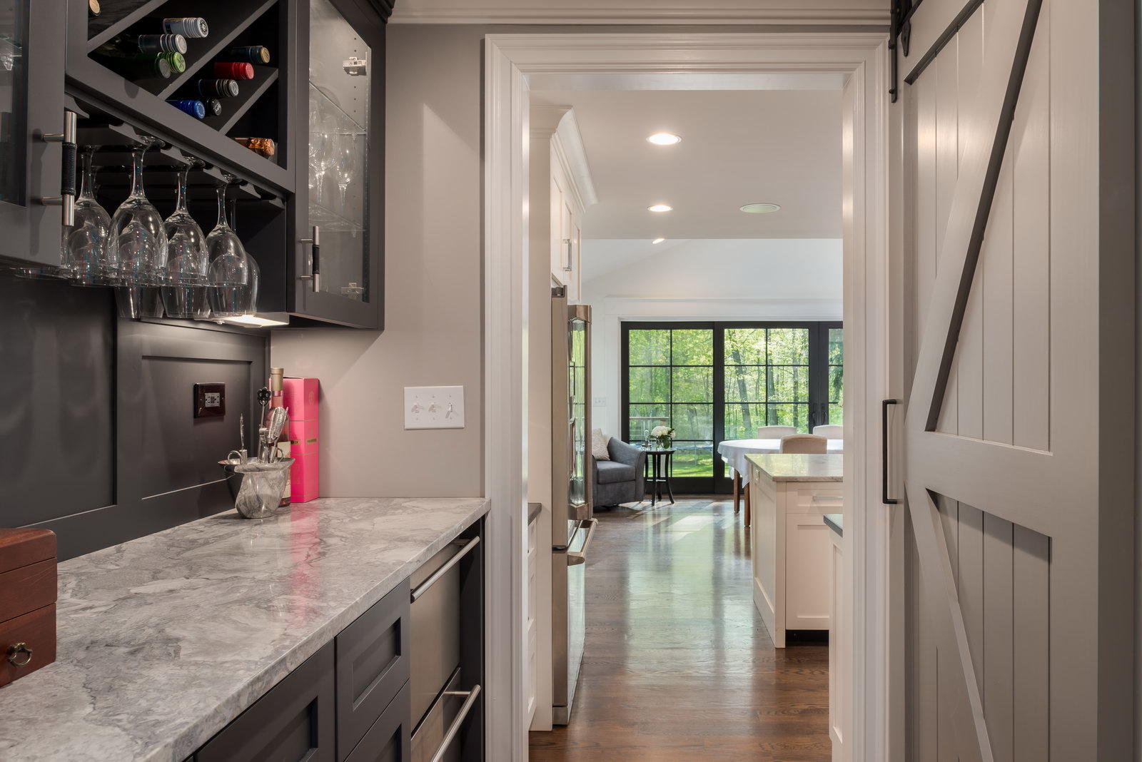 19 Birch Road Darien, CT 06820 - Photo 7 of 21 a kitchen with sink refrigerator and microwave