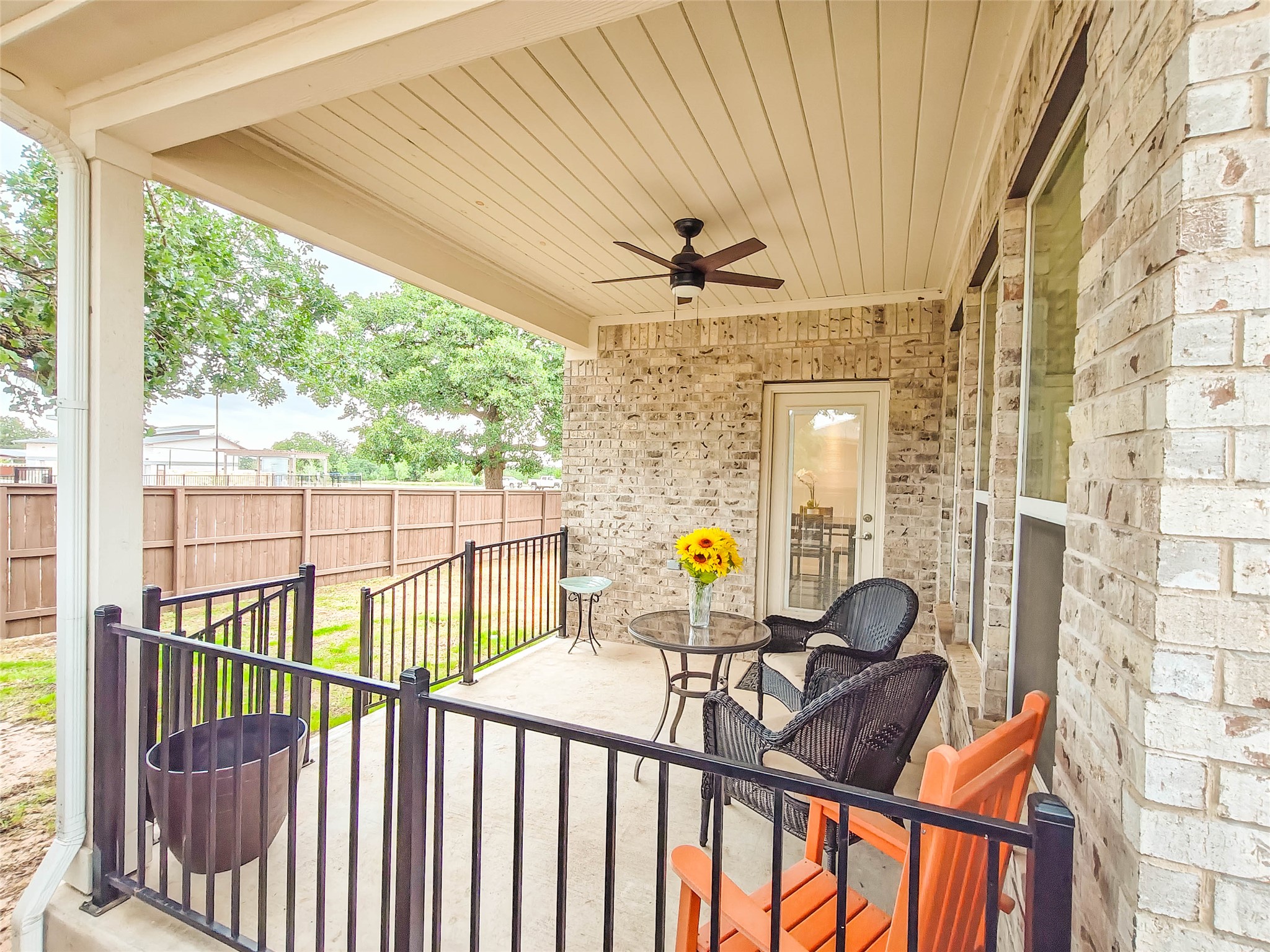 200 Fiddleneck Road Marble Falls, TX 78654 - Photo 24 of 37 a view of a balcony chairs and plants