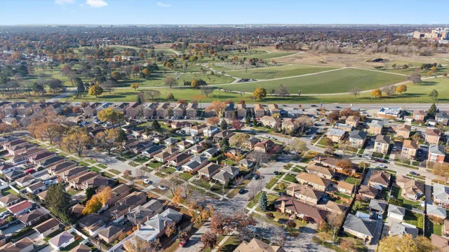 an aerial view of a city