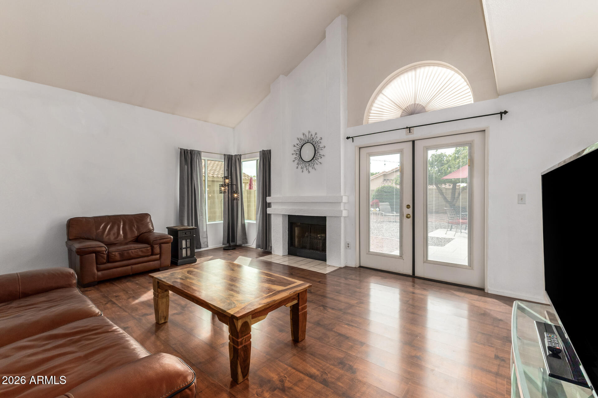 4313 East Desert Trumpet Road Phoenix, AZ 85044 - Photo 12 of 75 Living Room w/tons of light & Fireplace!
