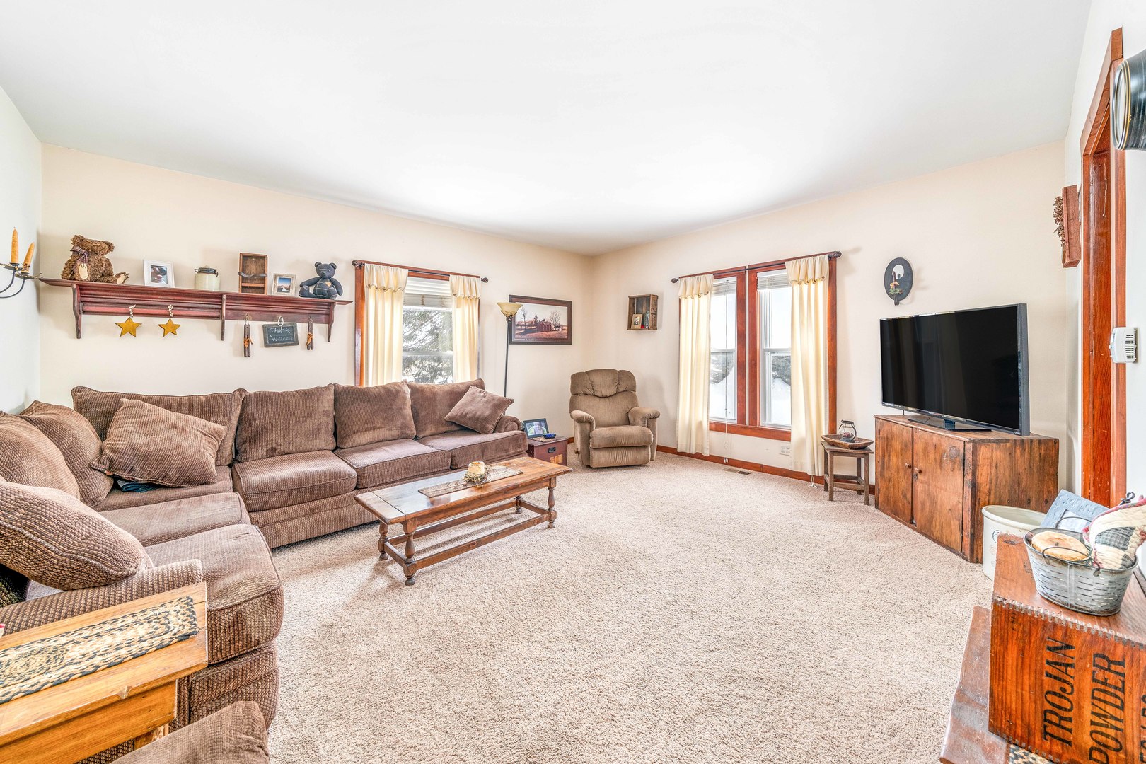 3478 Chicago Road Paw Paw, IL 61353 - Photo 13 of 49 a living room with furniture and a flat screen tv