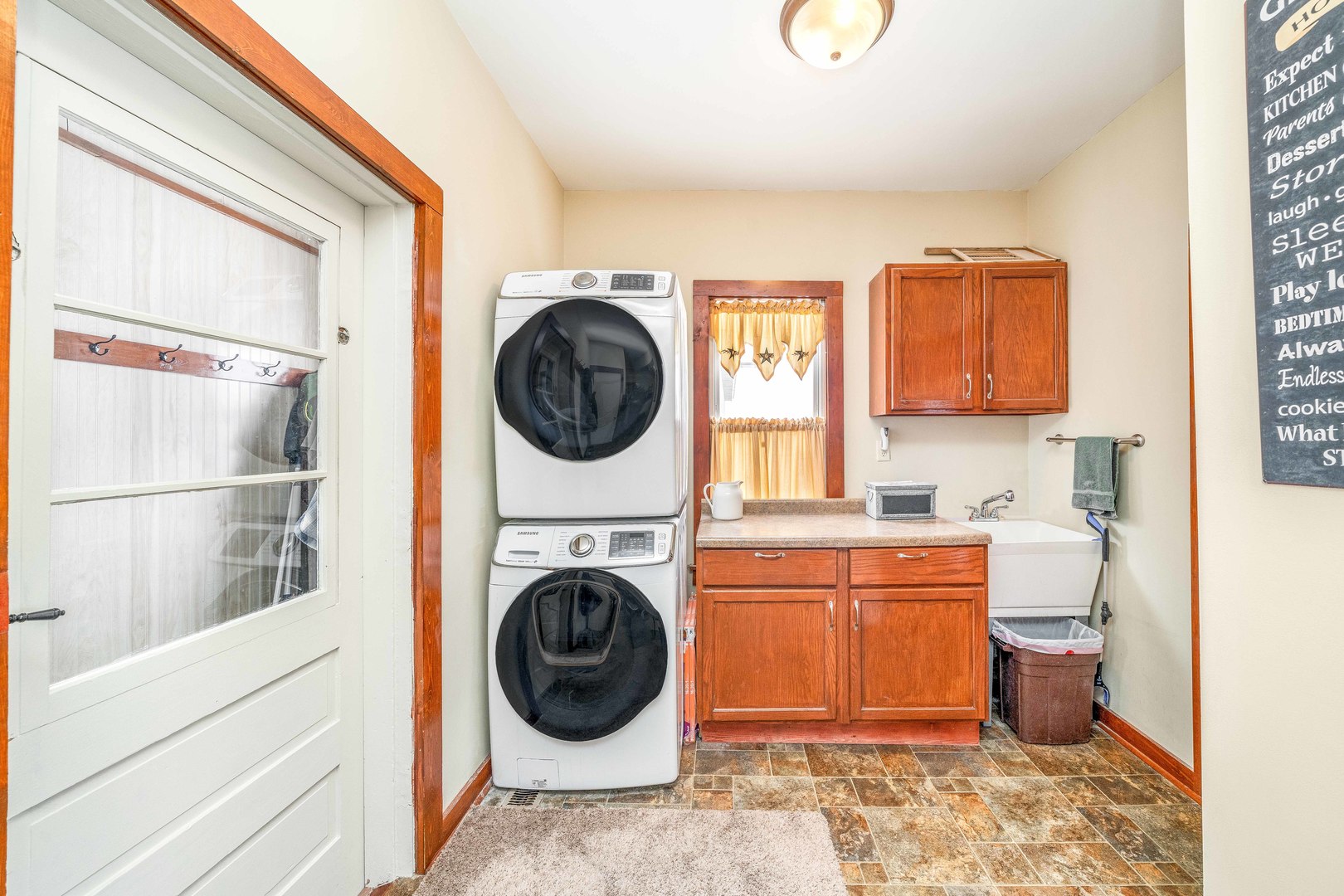 3478 Chicago Road Paw Paw, IL 61353 - Photo 16 of 49 a utility room with sink dryer and washer