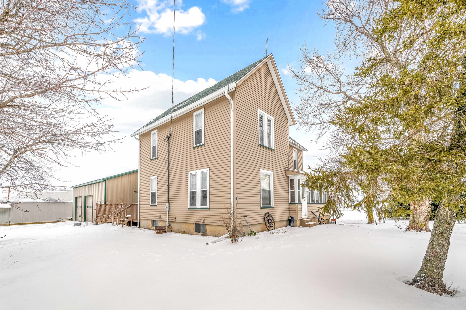 3478 Chicago Road Paw Paw, IL 61353 - Photo 40 of 49 a view of a house with a snow in the yard