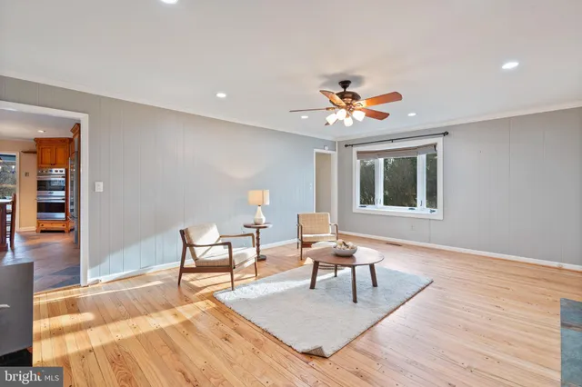 a living room with a fireplace