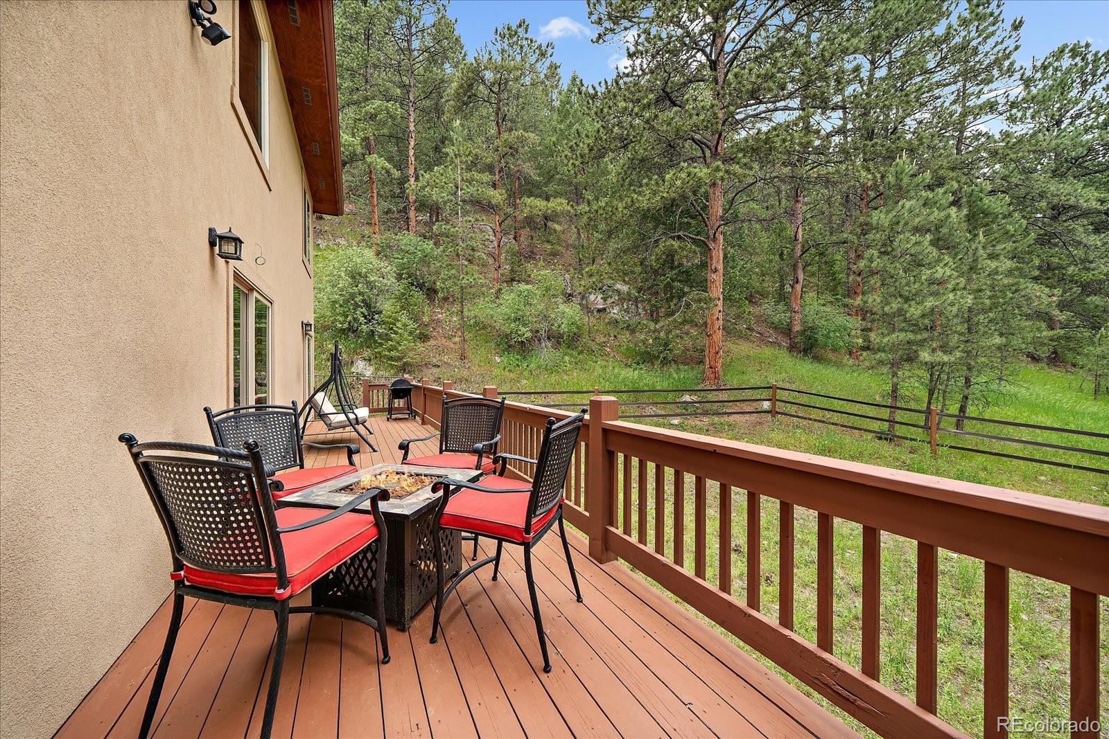 27756 Troublesome Gulch Road Evergreen, CO 80439 - Photo 7 of 47 a view of a two chairs in the roof deck