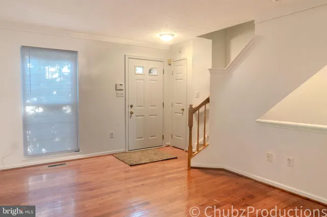 a view of a brick building from a balcony