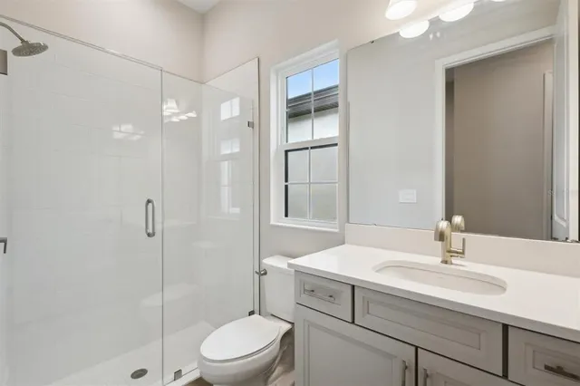 a view of a room that has a window